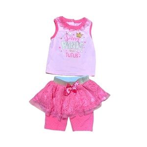 DDG Darlings Baby Girls’ “I Heart Sassy Pants and TuTus” Pink Outfit